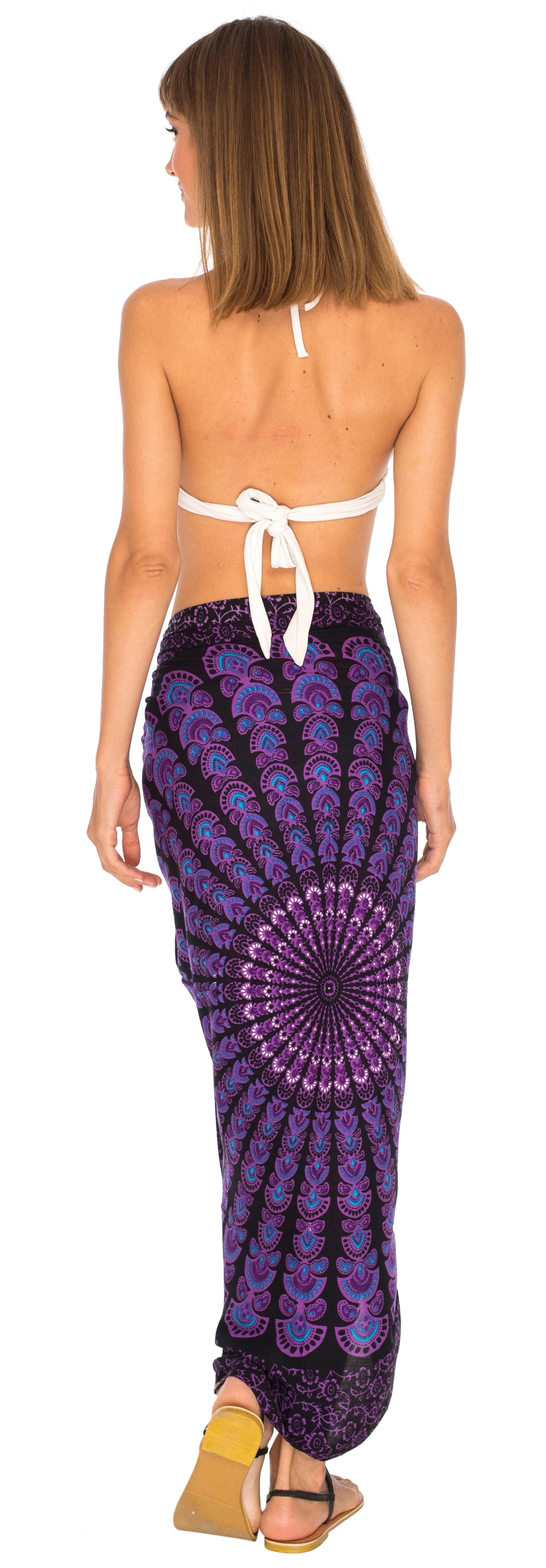 Mandala Sarong Wrap - Beach Cover-Up Pareo by SHU-SHI