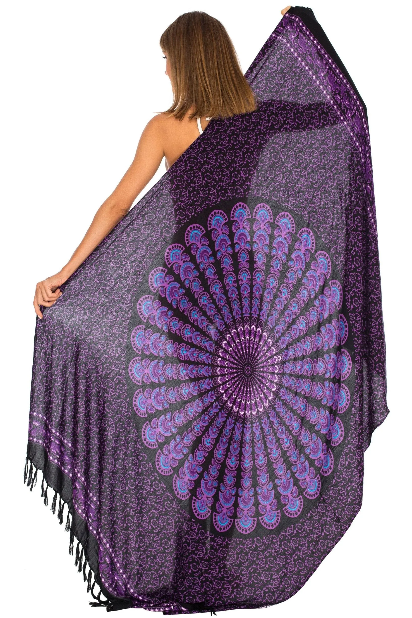 Mandala Sarong Wrap - Beach Cover-Up Pareo by SHU-SHI