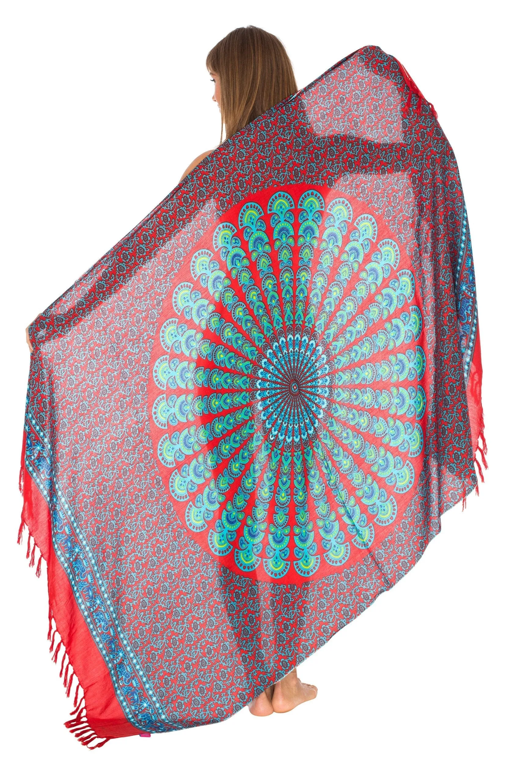 Mandala Sarong Wrap - Beach Cover-Up Pareo by SHU-SHI