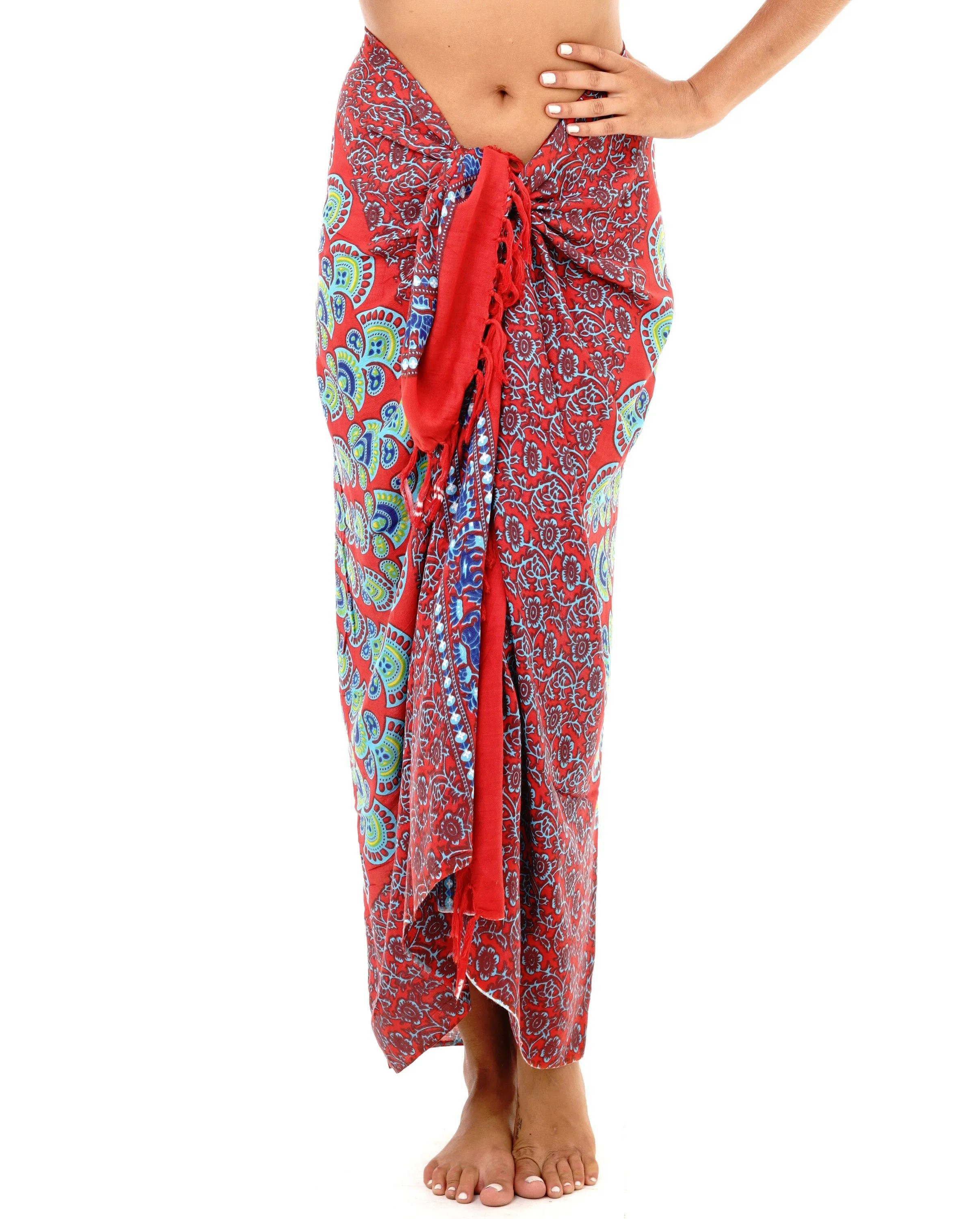 Mandala Sarong Wrap - Beach Cover-Up Pareo by SHU-SHI