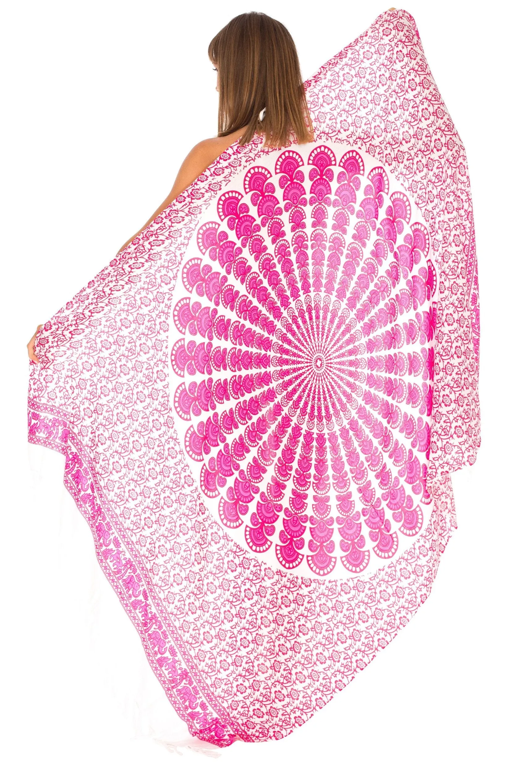 Mandala Sarong Wrap - Beach Cover-Up Pareo by SHU-SHI