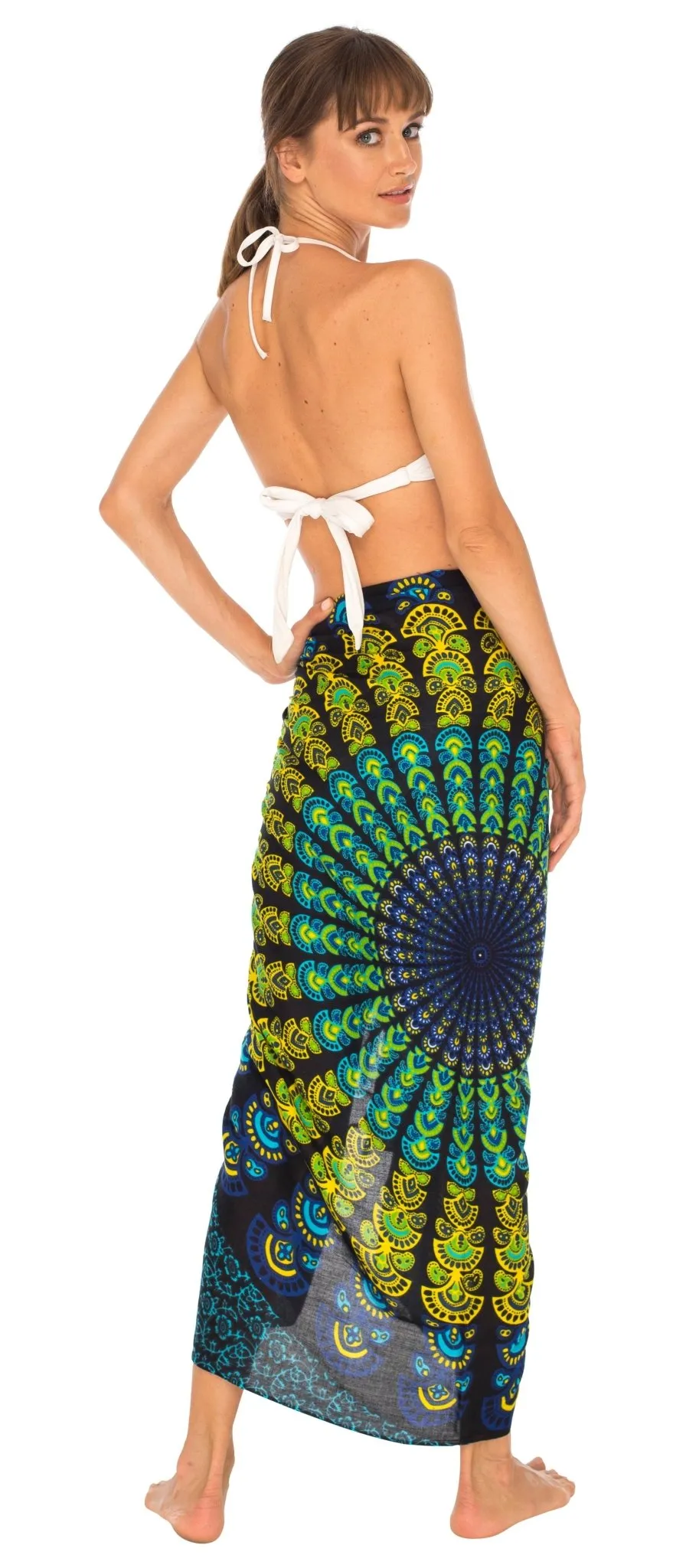 Mandala Sarong Wrap - Beach Cover-Up Pareo by SHU-SHI