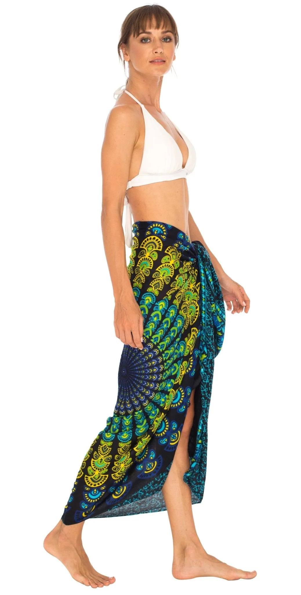 Mandala Sarong Wrap - Beach Cover-Up Pareo by SHU-SHI