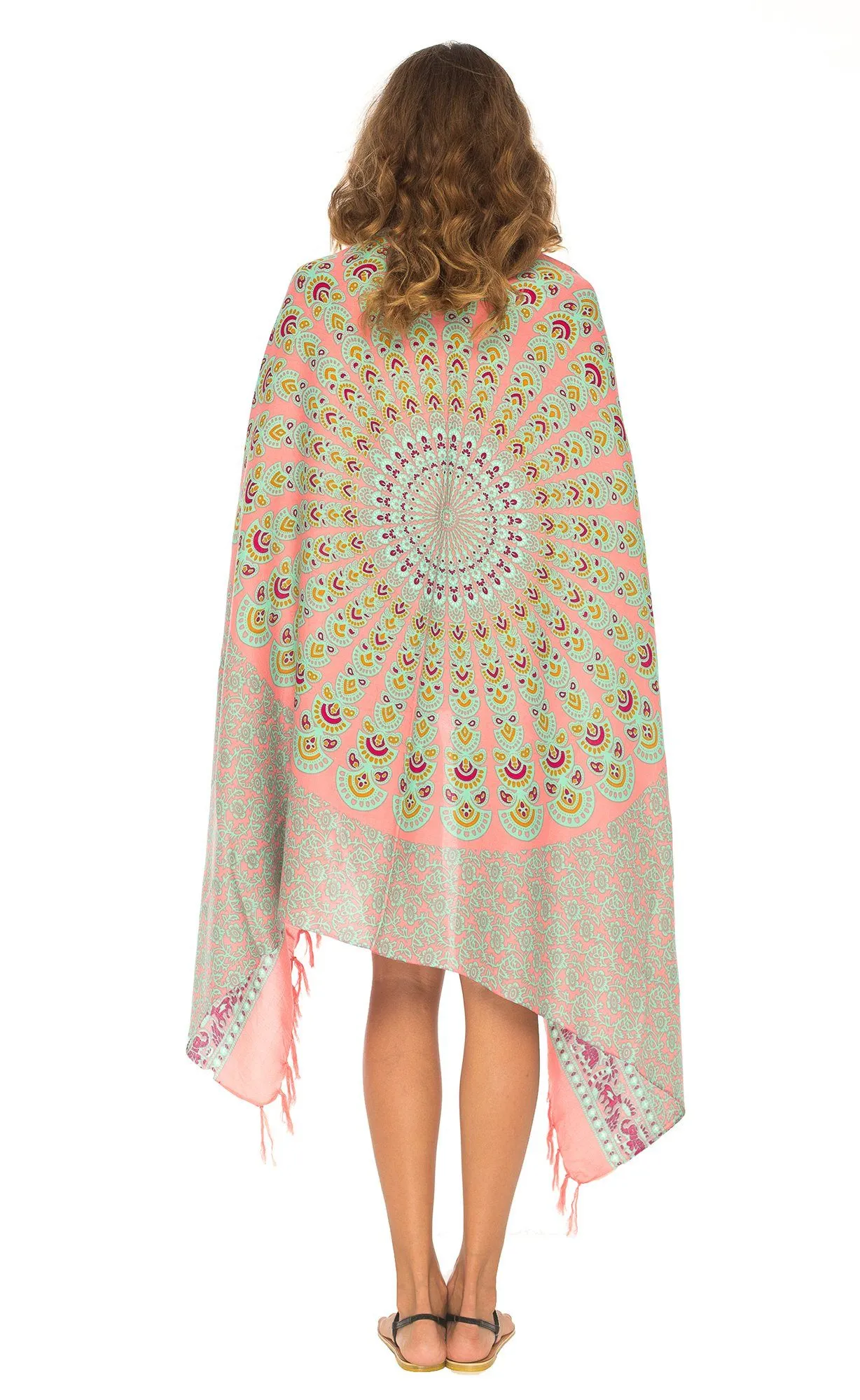 Mandala Sarong Wrap - Beach Cover-Up Pareo by SHU-SHI