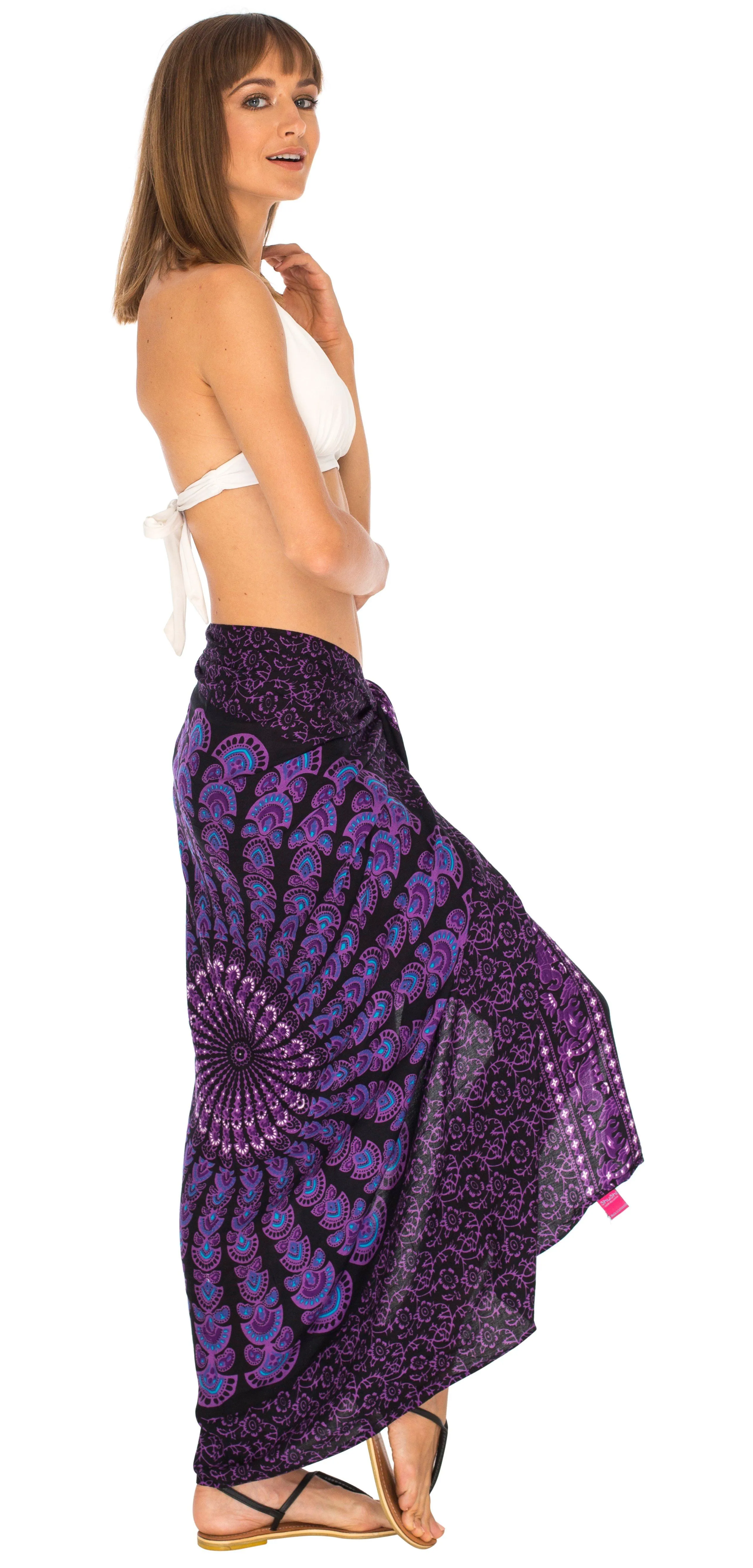 Mandala Sarong Wrap - Beach Cover-Up Pareo by SHU-SHI