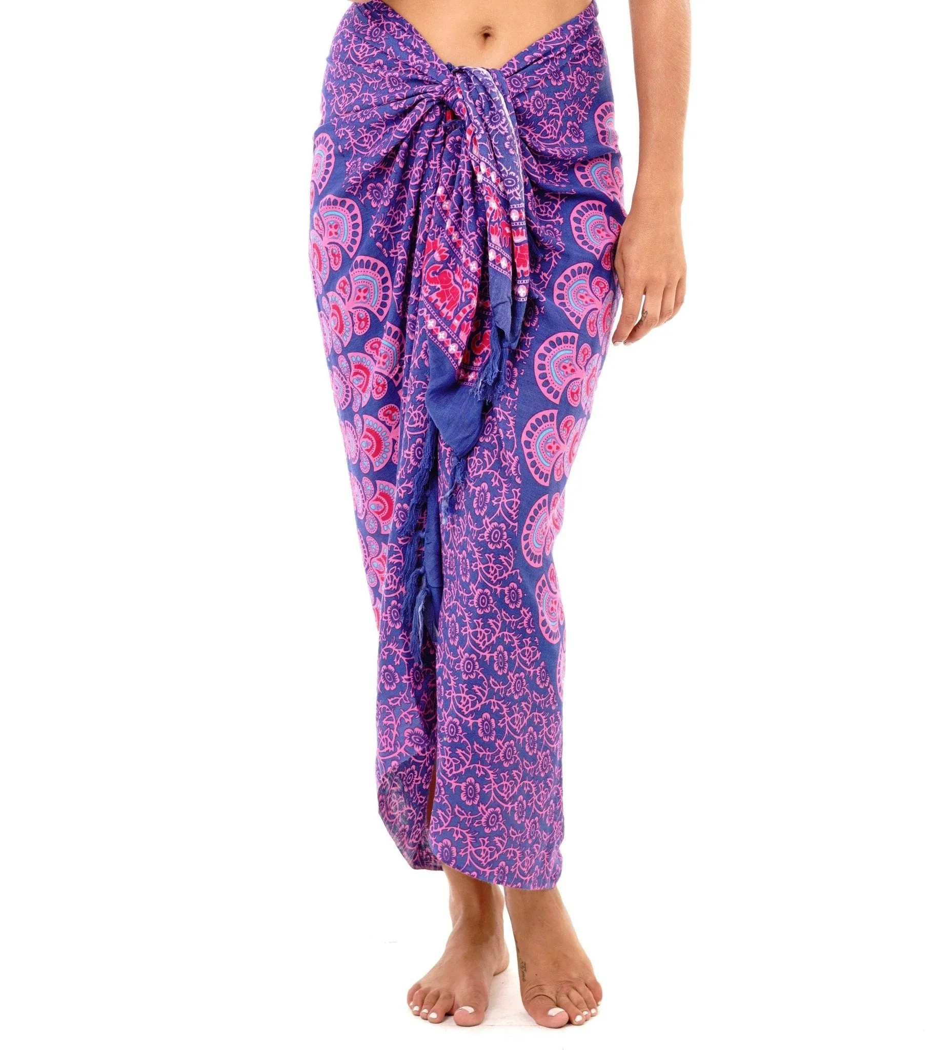 Mandala Sarong Wrap - Beach Cover-Up Pareo by SHU-SHI