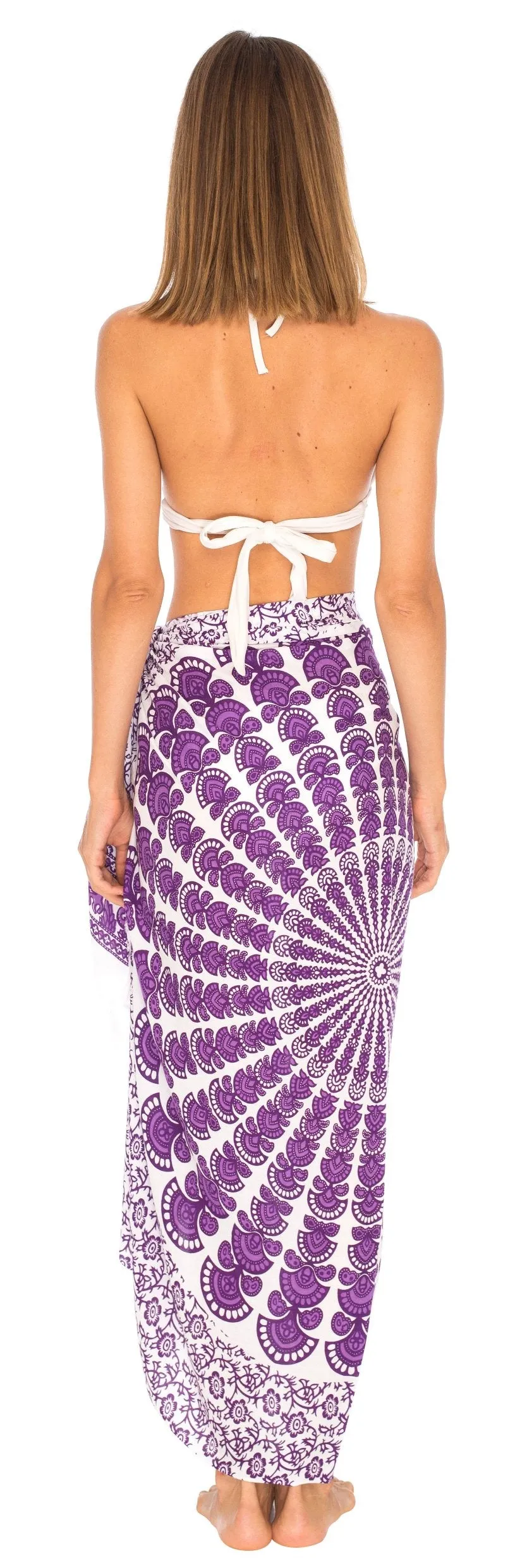 Mandala Sarong Wrap - Beach Cover-Up Pareo by SHU-SHI