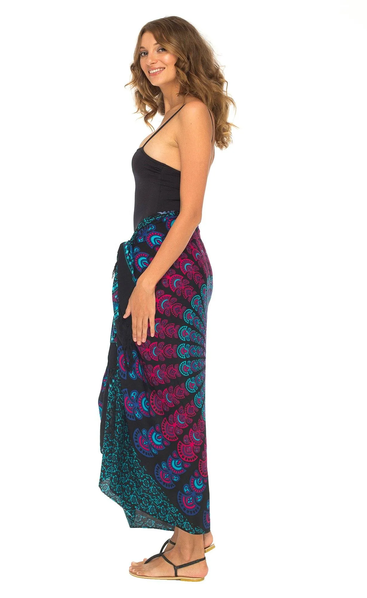Mandala Sarong Wrap - Beach Cover-Up Pareo by SHU-SHI