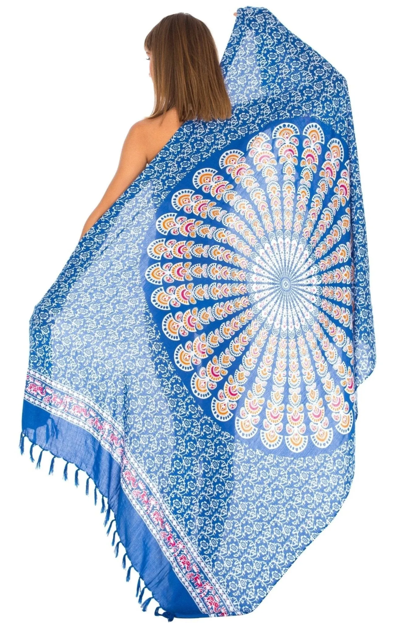 Mandala Sarong Wrap - Beach Cover-Up Pareo by SHU-SHI