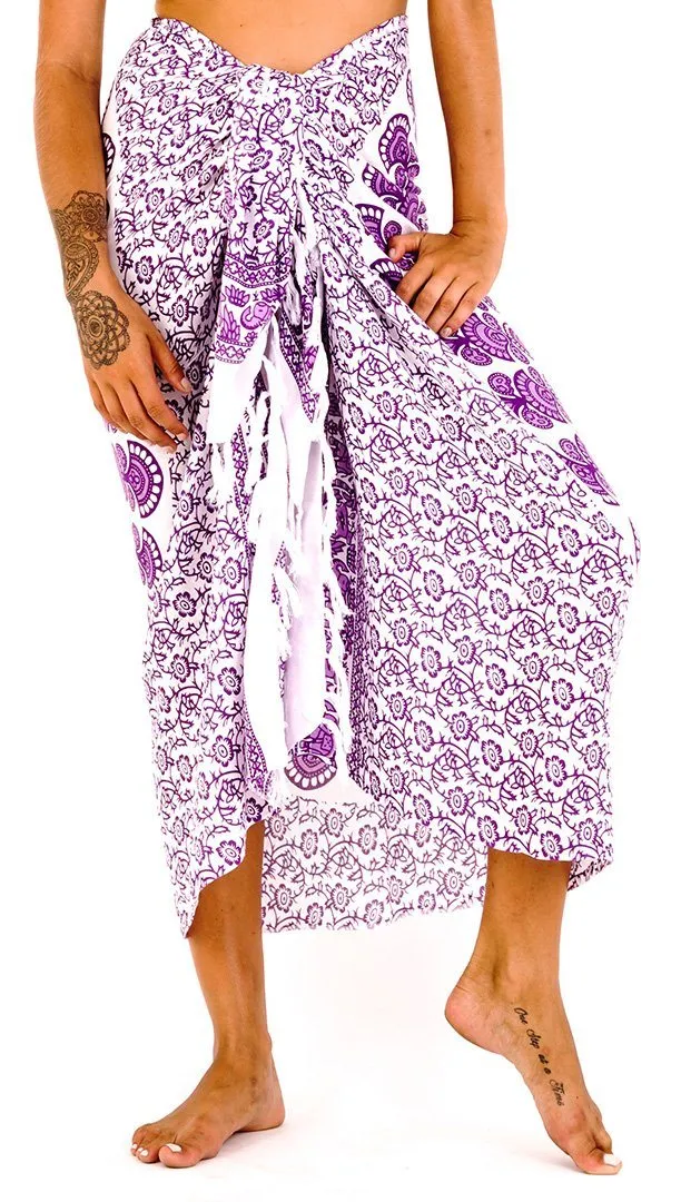 Mandala Sarong Wrap - Beach Cover-Up Pareo by SHU-SHI