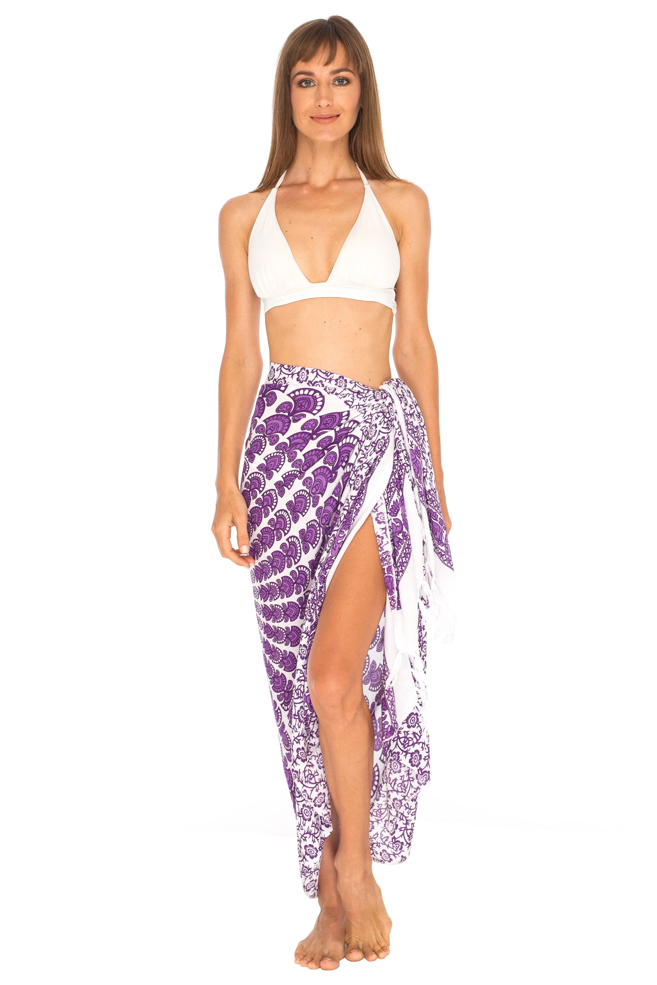 Mandala Sarong Wrap - Beach Cover-Up Pareo by SHU-SHI