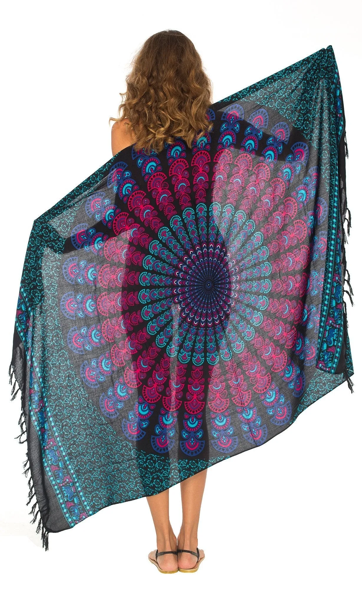 Mandala Sarong Wrap - Beach Cover-Up Pareo by SHU-SHI