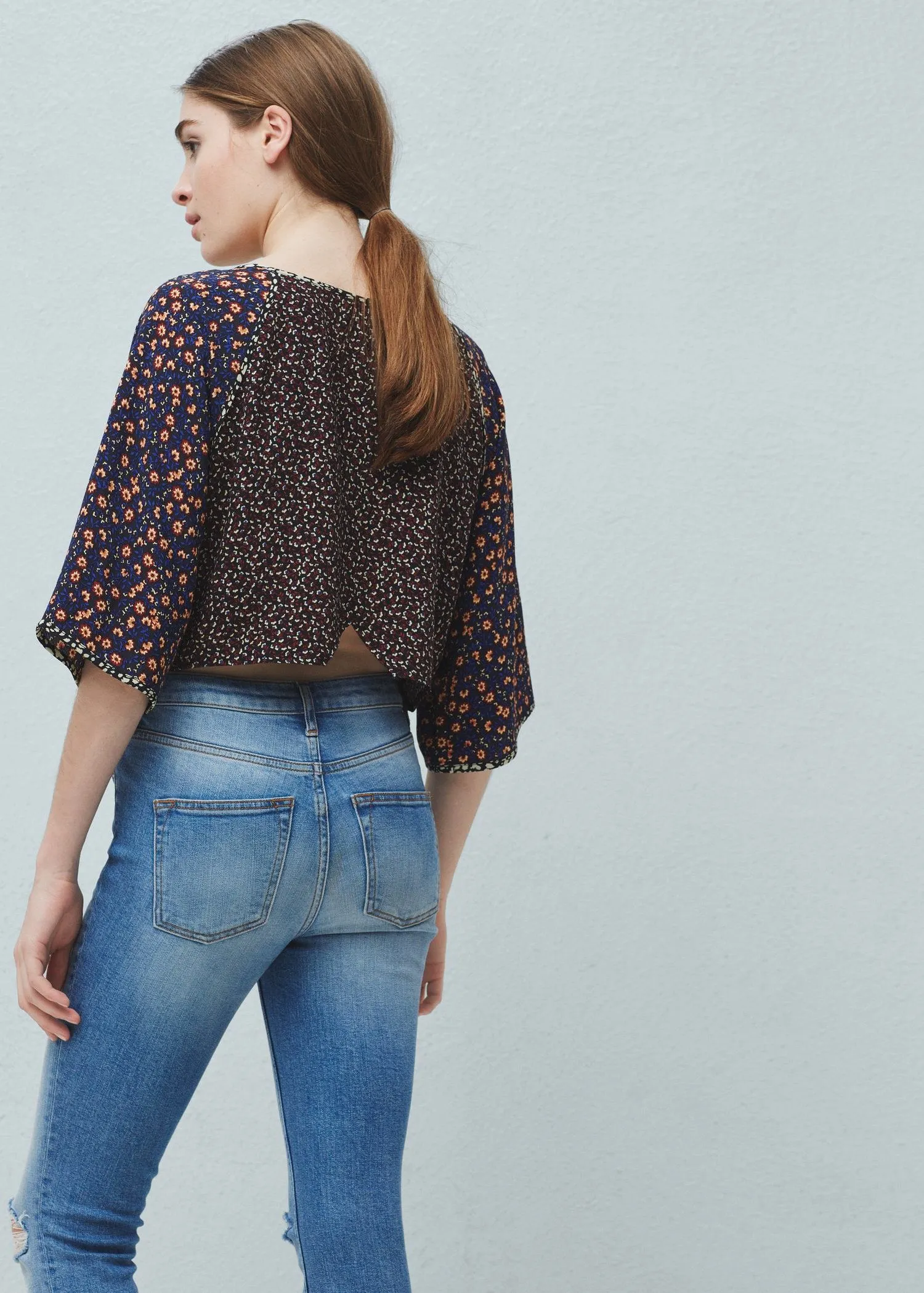 Mango Womens Floral Print Blouse