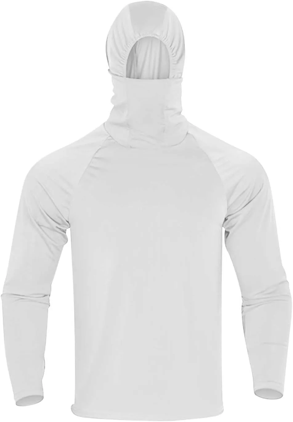 Men Women Sun Protection Hoodie Shirt UPF 50  Long Sleeve UV SPF Tshirt with Face Mask Rash Guard Fishing Lightweight