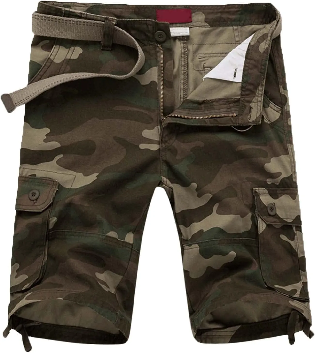 Mens Cargo Shorts Camouflage Relaxed Fit Multi Pocket Outdoor Casual Shorts Trendy Summer Twill Cotton Workout Shorts