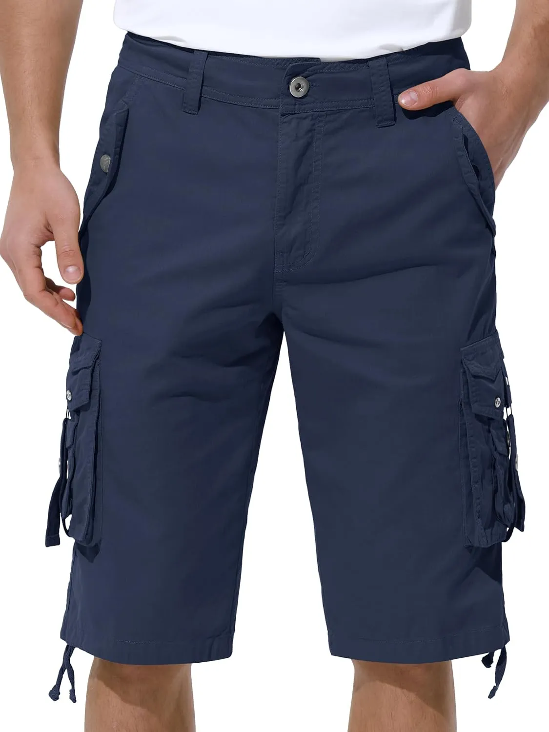 Mens Cargo Shorts Casual Shorts Hiking Shorts Below Knee Relaxed Fit Multi Pockets Running Joggers Outdoor Mens Shorts