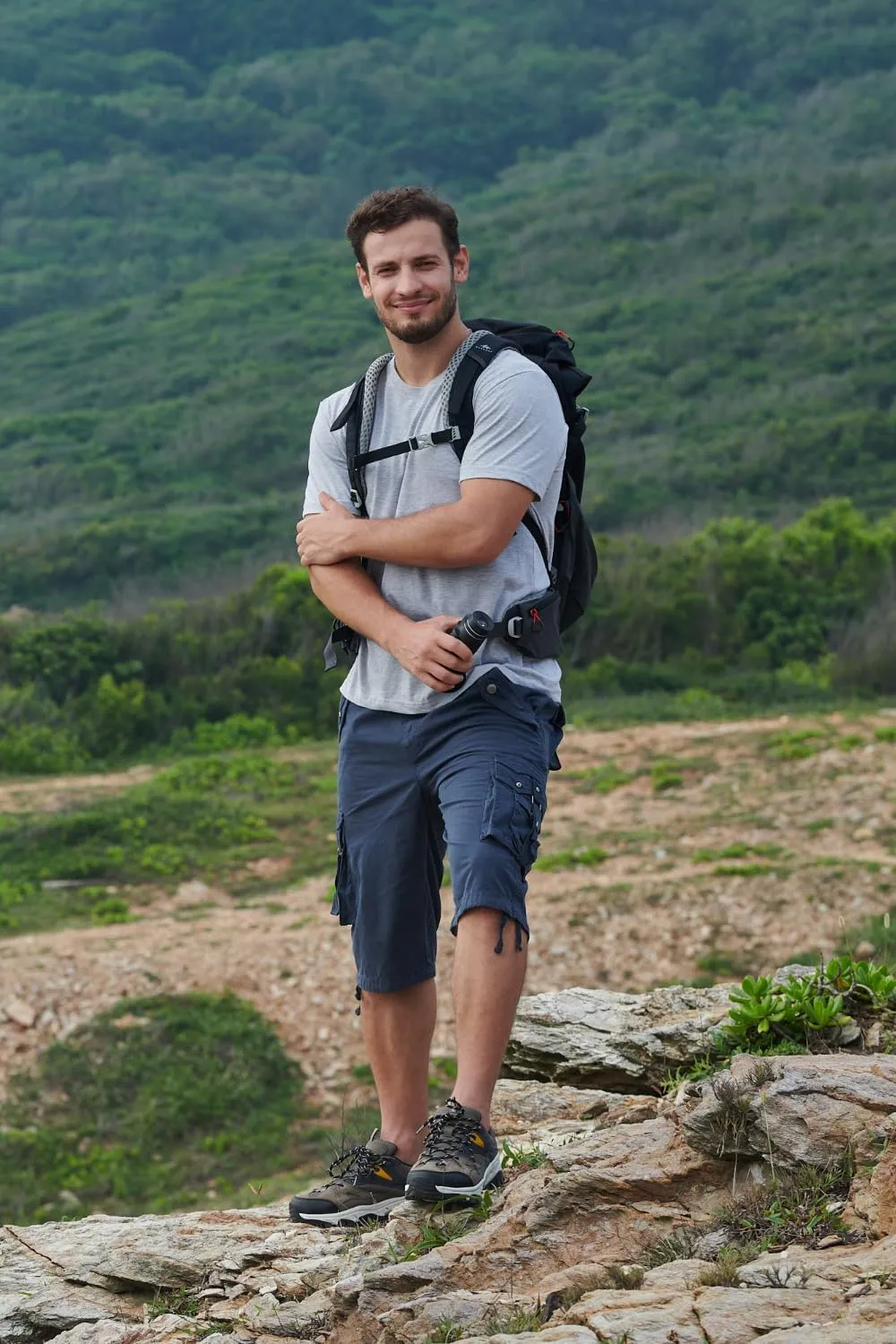 Mens Cargo Shorts Casual Shorts Hiking Shorts Below Knee Relaxed Fit Multi Pockets Running Joggers Outdoor Mens Shorts