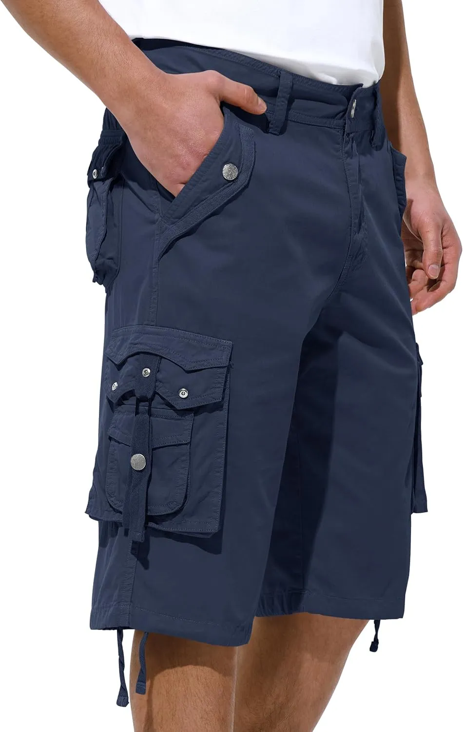 Mens Cargo Shorts Casual Shorts Hiking Shorts Below Knee Relaxed Fit Multi Pockets Running Joggers Outdoor Mens Shorts