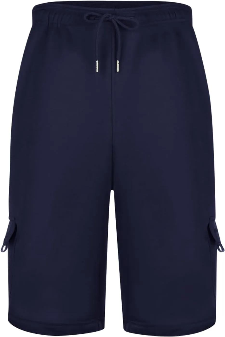Mens Elastic Waist Cargo Shorts Summer Knee Length Bermuda Shorts Relaxed-Fit Casual Workout Shorts Hiking Pants