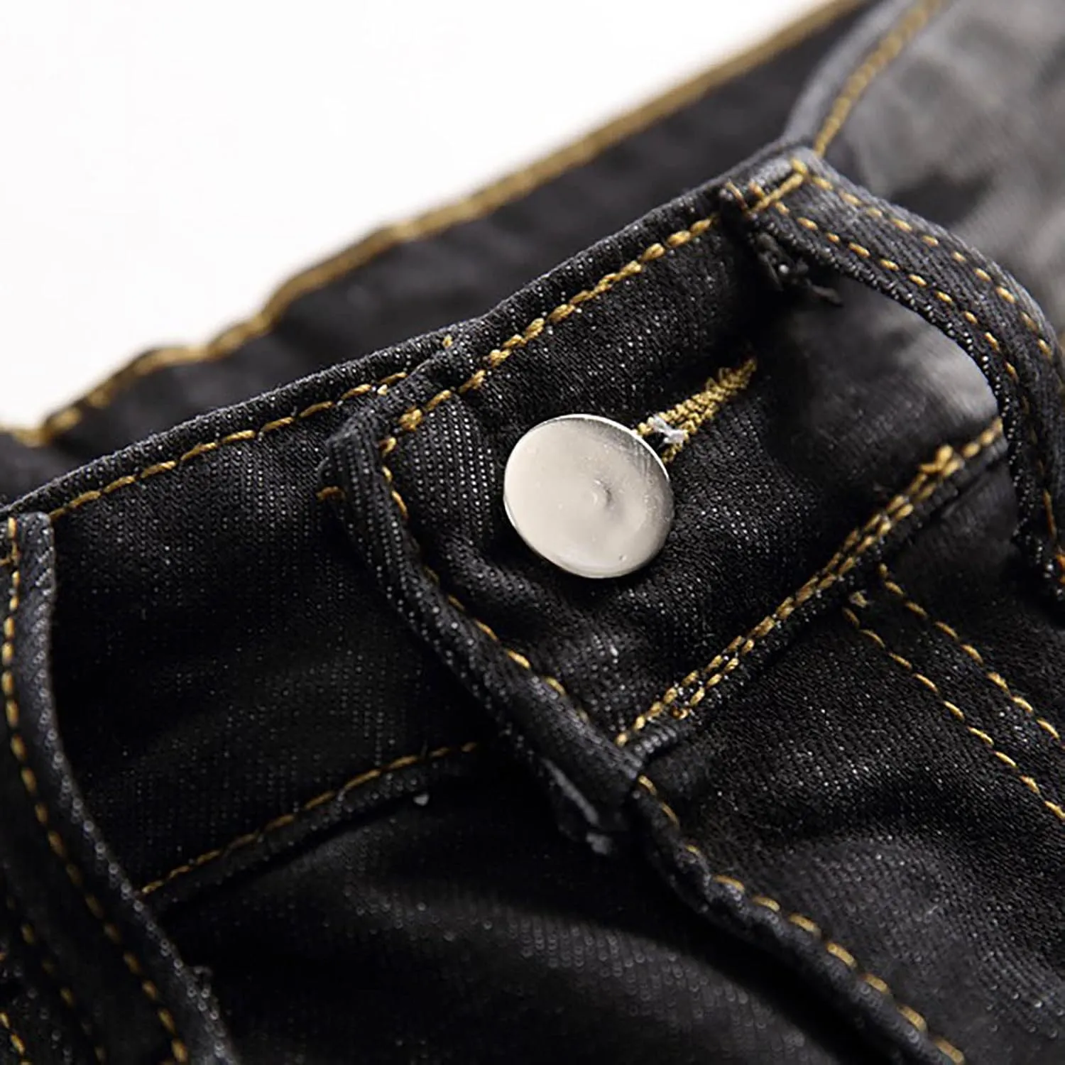 Mens Jean Shorts Summer Relaxed-Fit Ripped Bermuda Shorts Fashion Distressed Denim Shorts Casual Summer Work Shorts