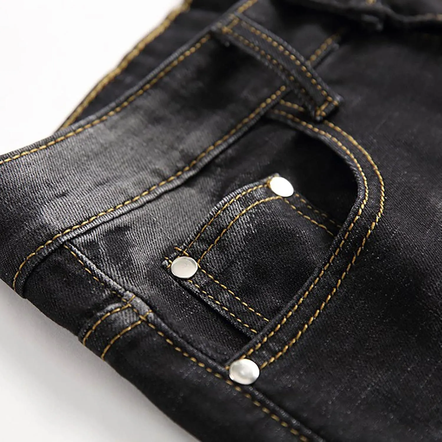 Mens Jean Shorts Summer Relaxed-Fit Ripped Bermuda Shorts Fashion Distressed Denim Shorts Casual Summer Work Shorts