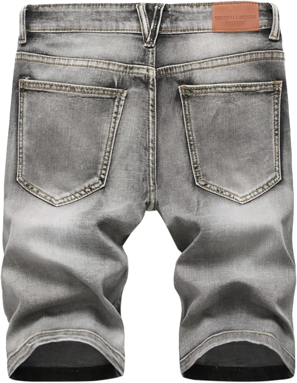 Mens Jean Shorts Summer Relaxed-Fit Ripped Bermuda Shorts Fashion Distressed Denim Shorts Casual Summer Work Shorts