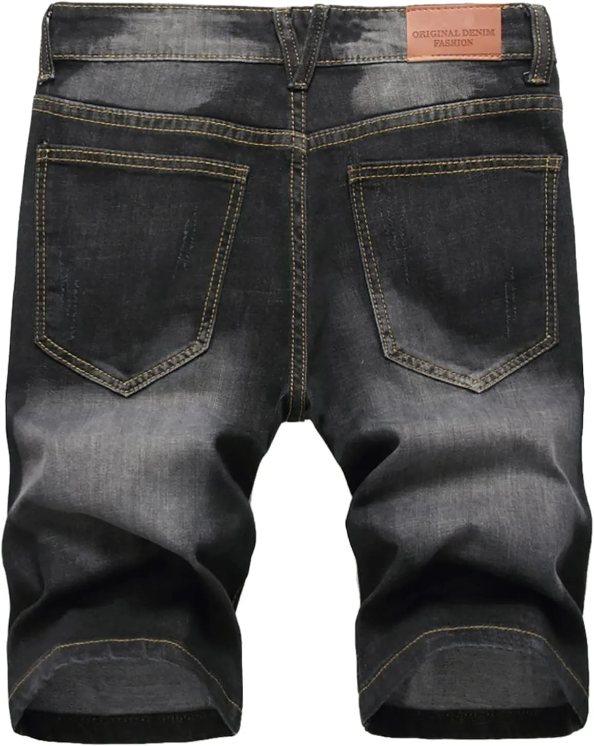 Mens Jean Shorts Summer Relaxed-Fit Ripped Bermuda Shorts Fashion Distressed Denim Shorts Casual Summer Work Shorts