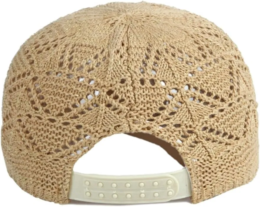 Molodo Knit Mesh Baseball Cap for Women Summer Mesh Trucker Hat Adjustable Sun Hat Corchet Dad Hat Outdoor
