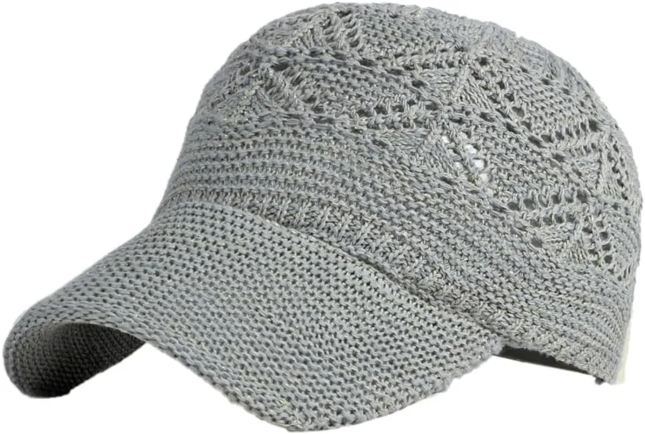 Molodo Knit Mesh Baseball Cap for Women Summer Mesh Trucker Hat Adjustable Sun Hat Corchet Dad Hat Outdoor