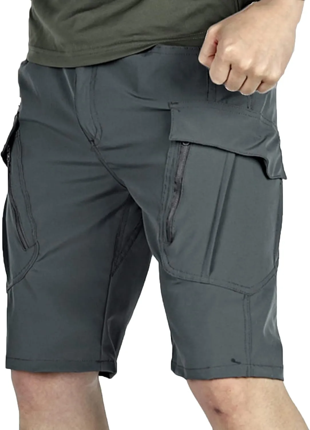 Multi-Pocket Cargo Shorts Men's Combat Workwear Shorts Relaxed-Fit Lightweight Quick Dry Shorts Hiking Short Pants