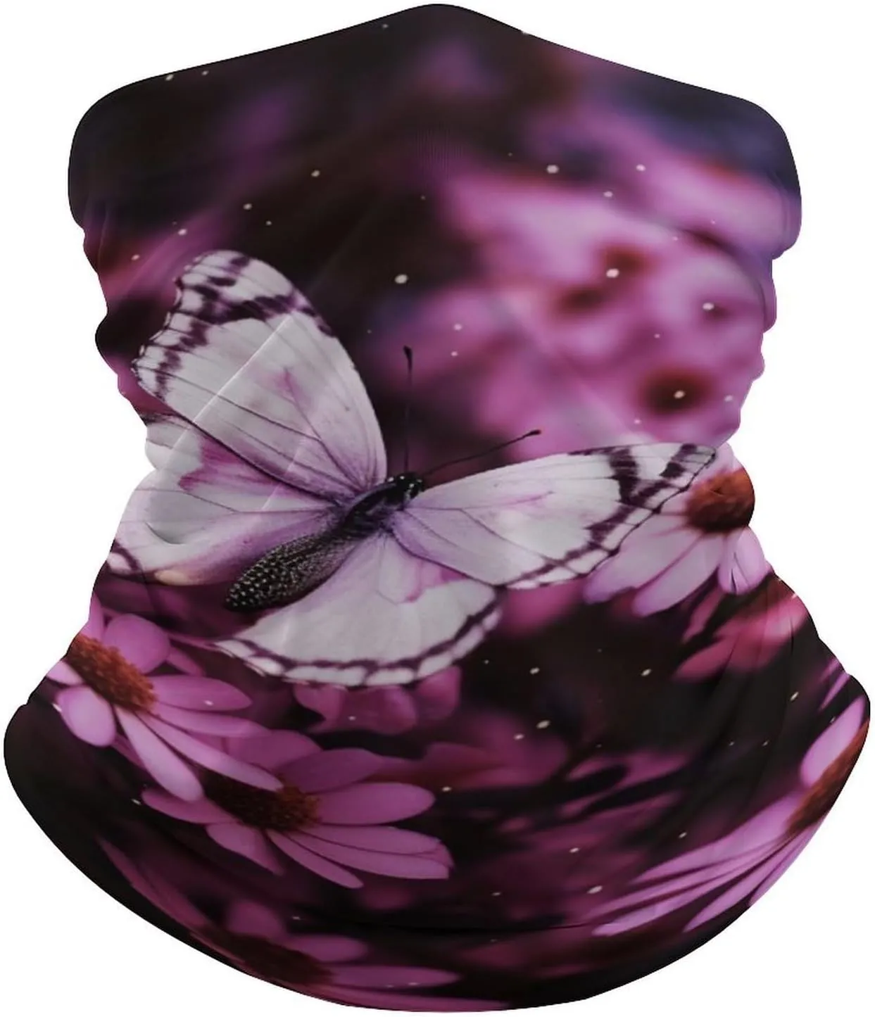 Neck Gaiter for Men Women Flower Balaclava Windproof Face Mask Breathable Bandana Sun Protection Face Cover Scarf Headband for Skiing Hiking Cycling