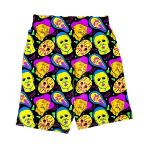 Neon Horror Biker Shorts