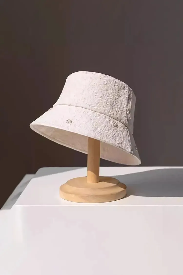 Pearl Embellished Jacquard Bucket Hat