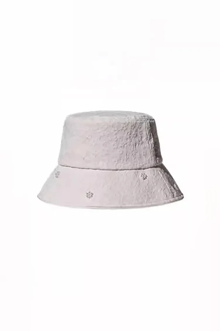 Pearl Embellished Jacquard Bucket Hat
