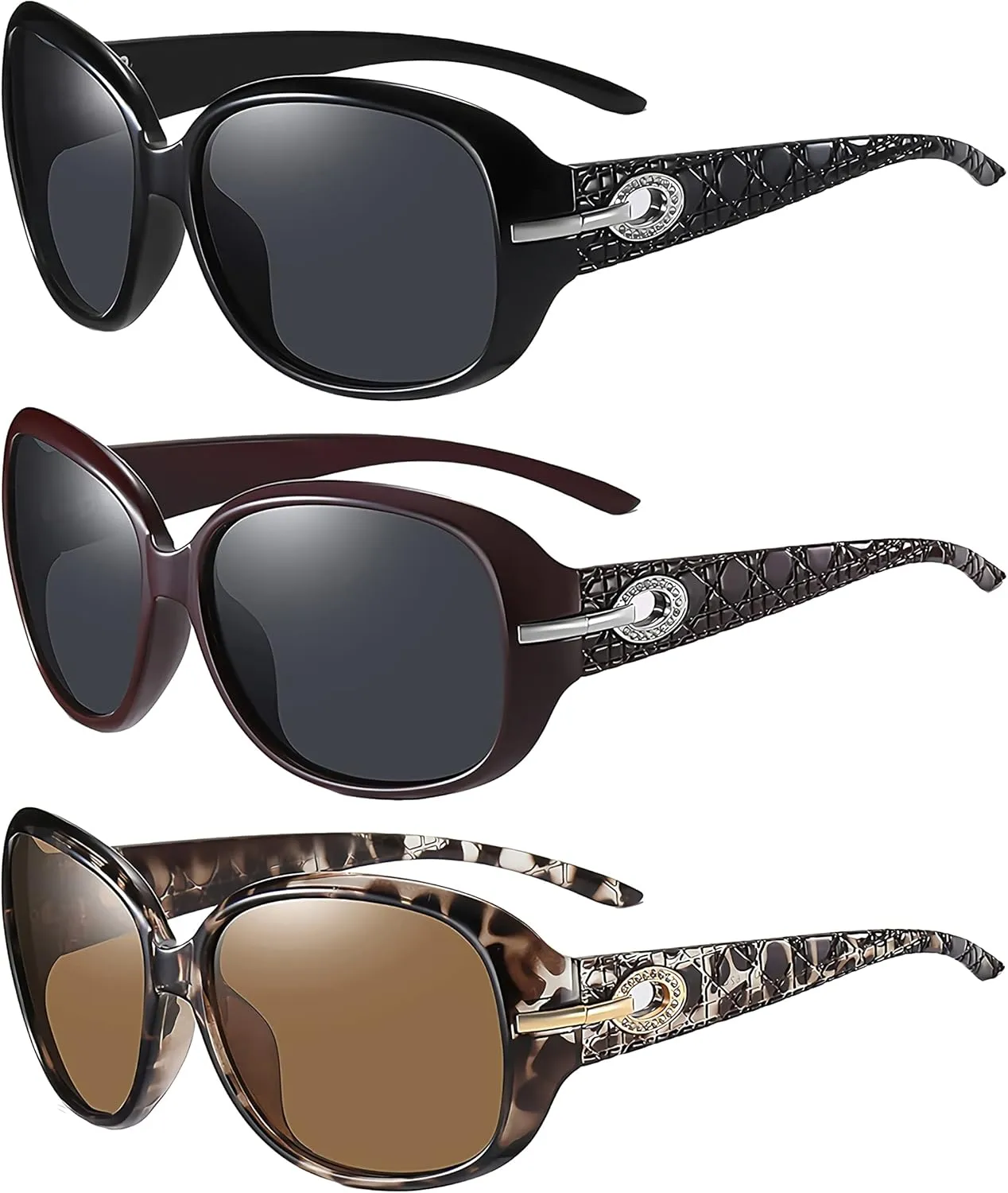 Polarized Sunglasses for Men and Womens UV400 Protection Sports Driving Fishing Glasses 3pack