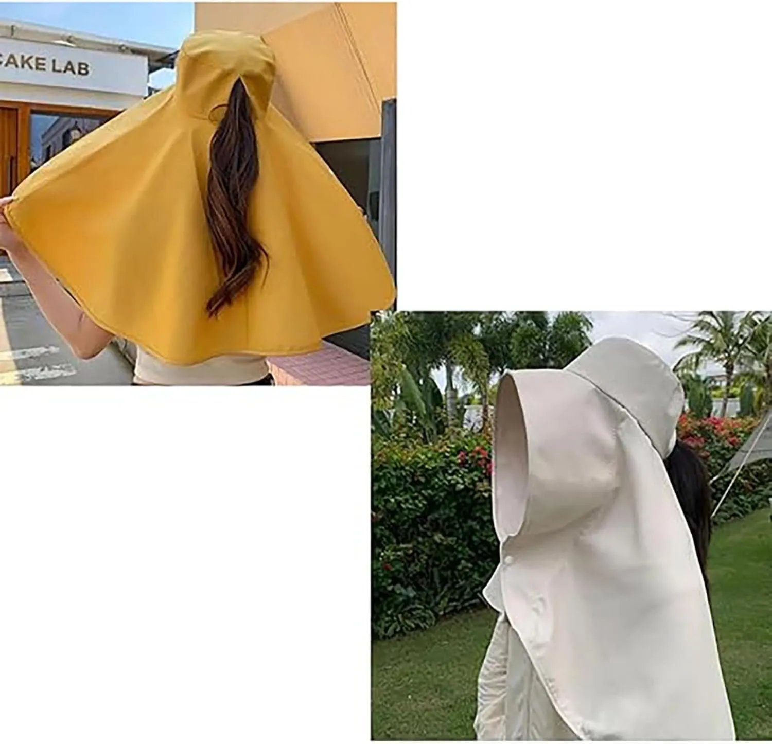 Protection Big Brim Shawl Sun Hat for Women,Roof Cover Protection Beach Full UV with Neck,Outdoor Summer Protection