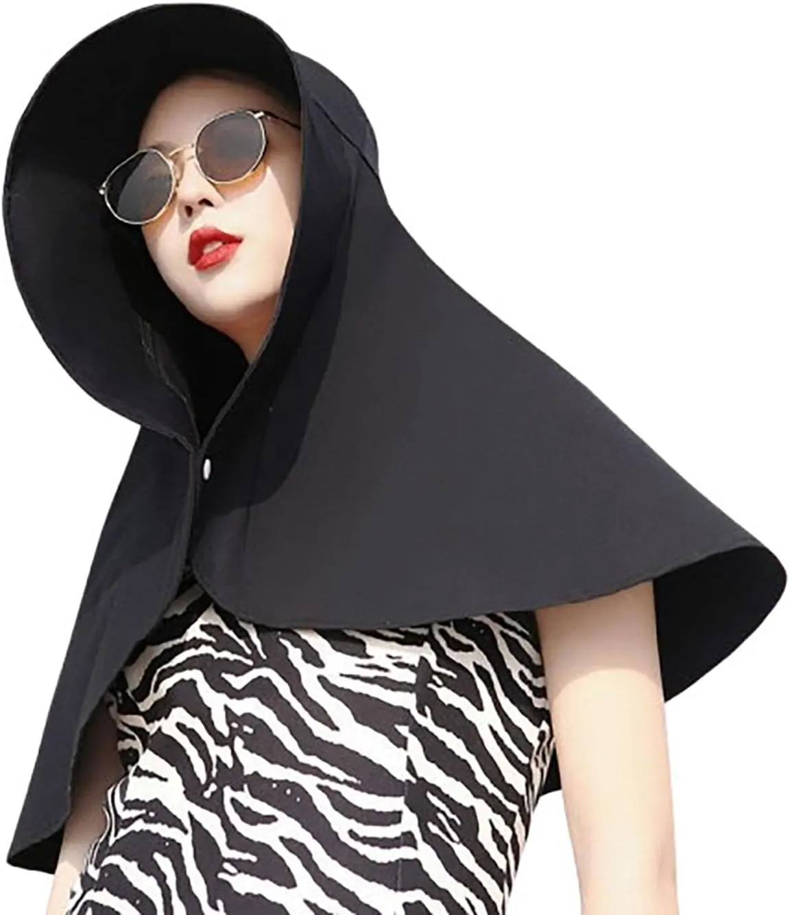 Protection Big Brim Shawl Sun Hat for Women,Roof Cover Protection Beach Full UV with Neck,Outdoor Summer Protection