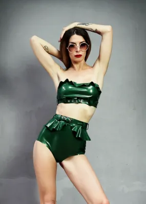 "Peplum" Two-piece Bikini Swimsuit with Frills