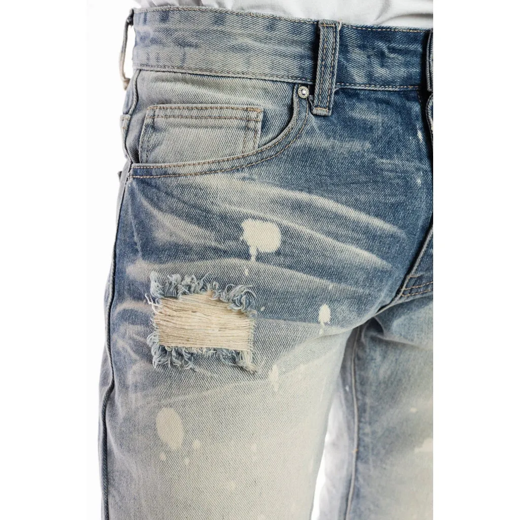 Slim Basic Jean Shorts - Cardiff Blue