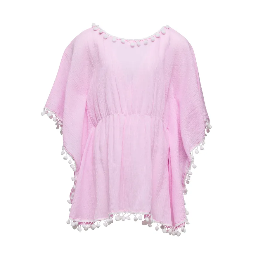 Snapper Rock Sherbet Pom Pom Cover Up G11068 - Pink