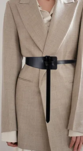 Tie Faux Leather Belt