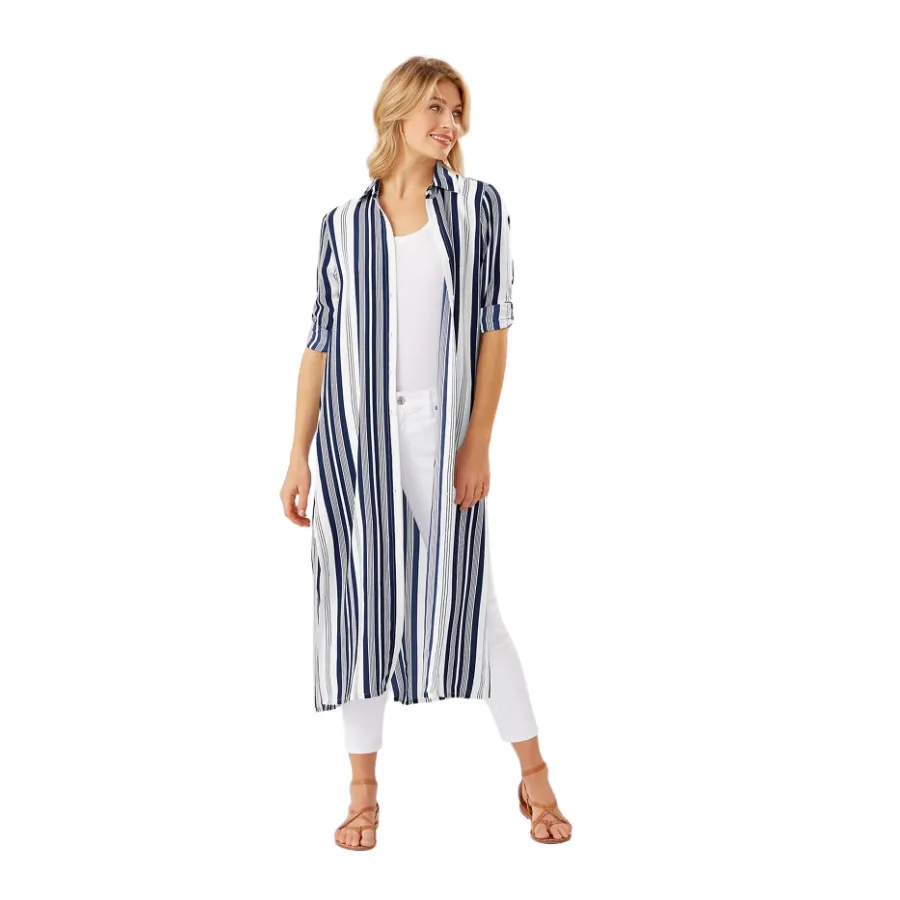 Tommy Bahama Midi Duster SS500005 - Breaker Bay Stripe Mare Navy