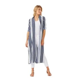 Tommy Bahama Midi Duster SS500005 - Breaker Bay Stripe Mare Navy