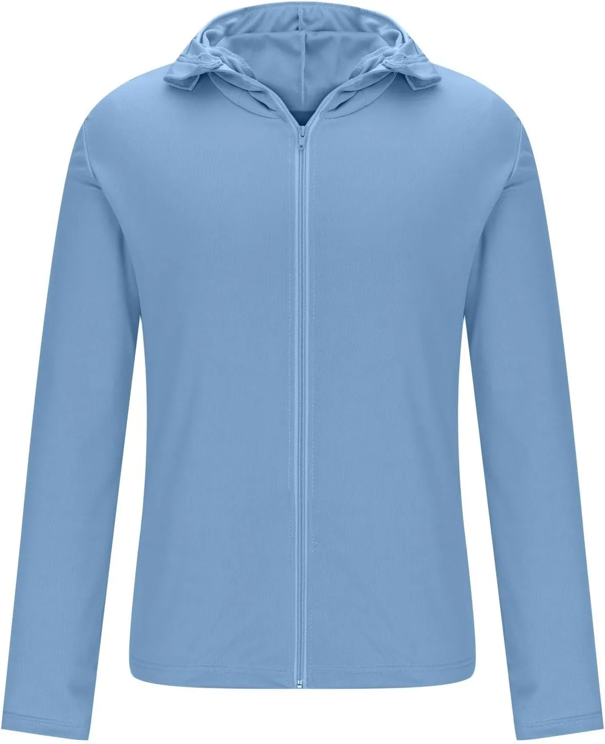 Unisex UPF 50  Light Jacket Full Zip Sun Protection Hoodie Long Sleeve Sun Shirts UV Fishing Hiking Athletic Running Outwear
