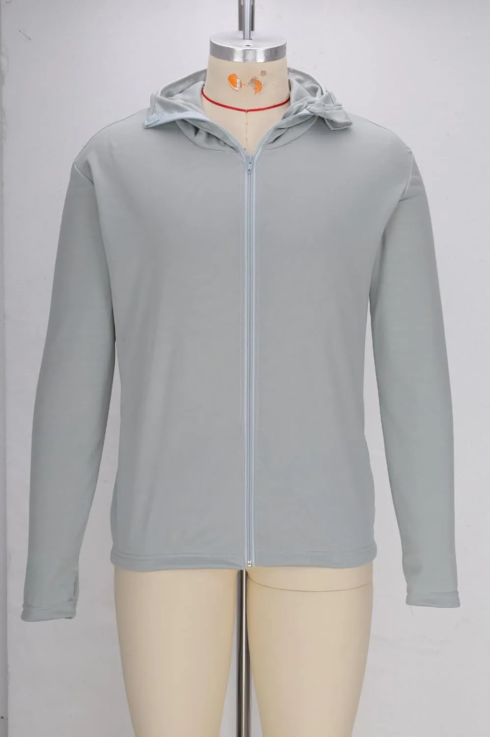 Unisex UPF 50  Light Jacket Full Zip Sun Protection Hoodie Long Sleeve Sun Shirts UV Fishing Hiking Athletic Running Outwear