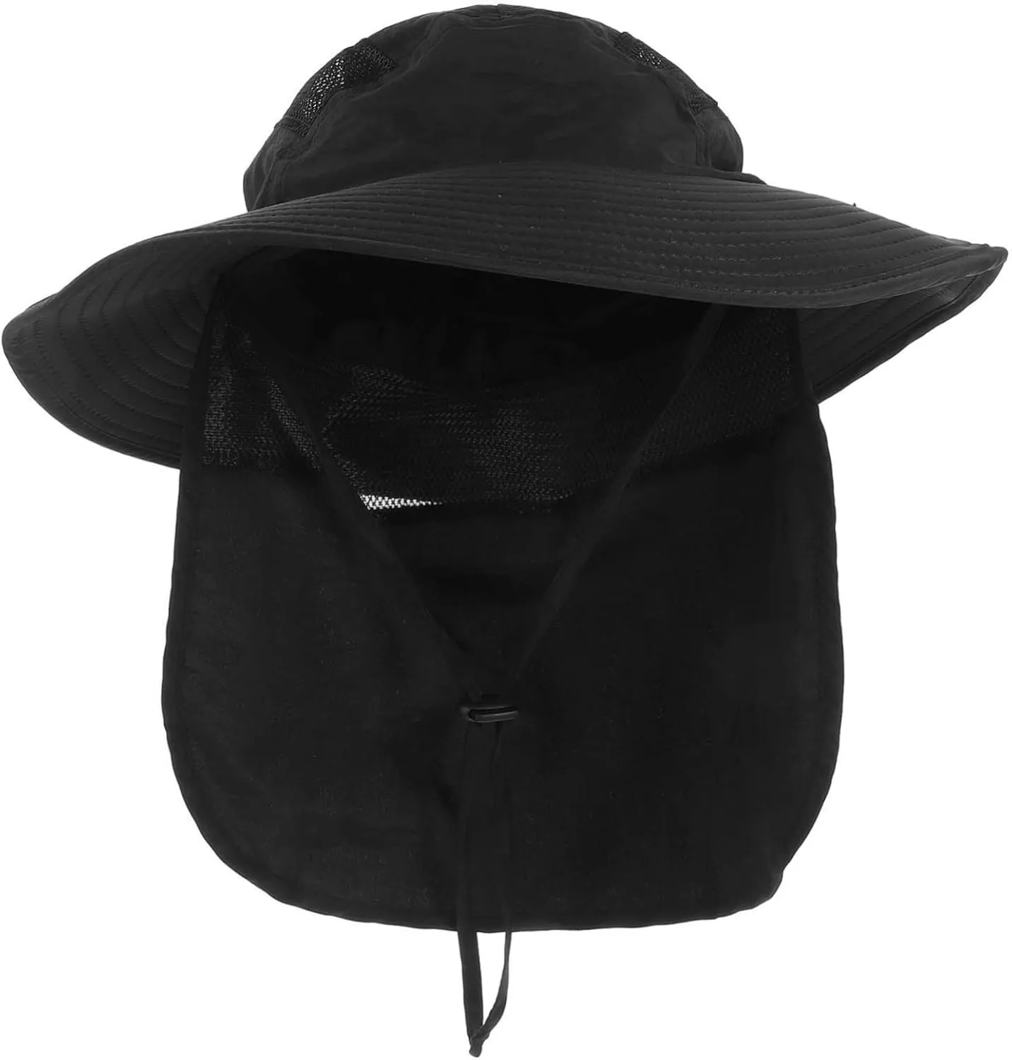 Unisex Wide Brim Sun Hat for Summer Fishing and Outdoor Activities Protection Fishing Cap with Draw for
