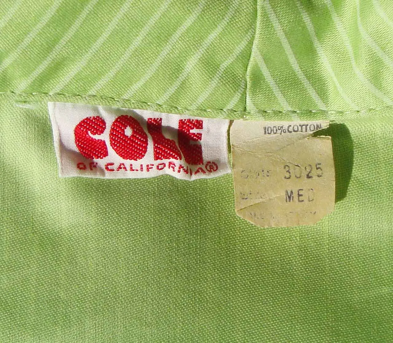 Vintage 60s Shirt Dress Beach Cover Up Cole of California M