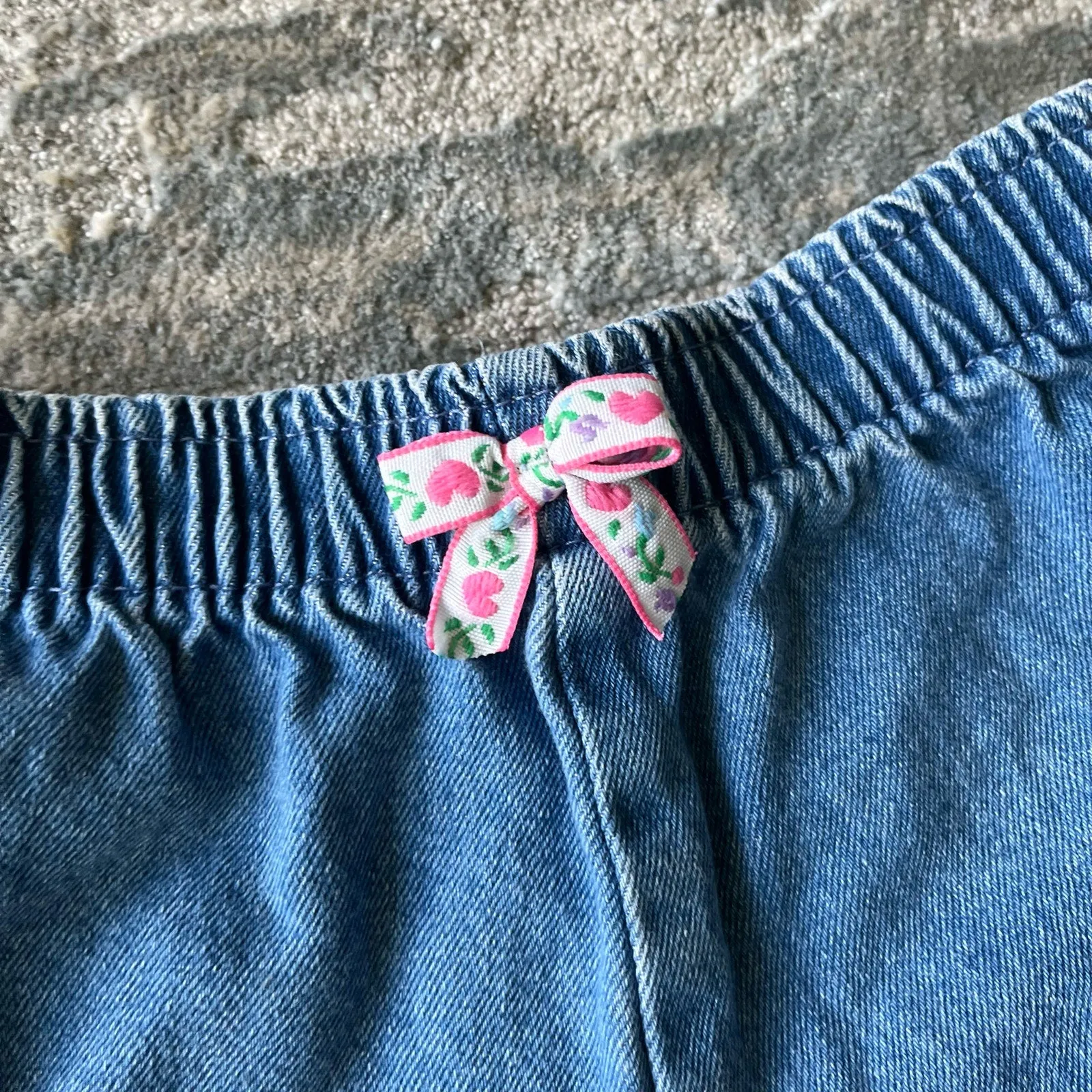Vintage Blue Jean Ribbon Shorts 6