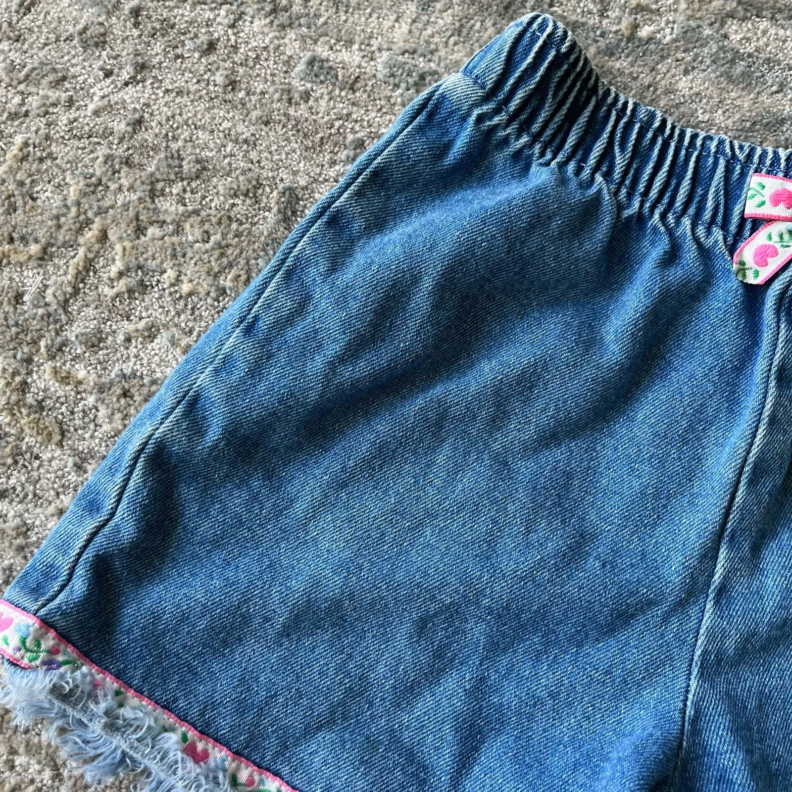 Vintage Blue Jean Ribbon Shorts 6