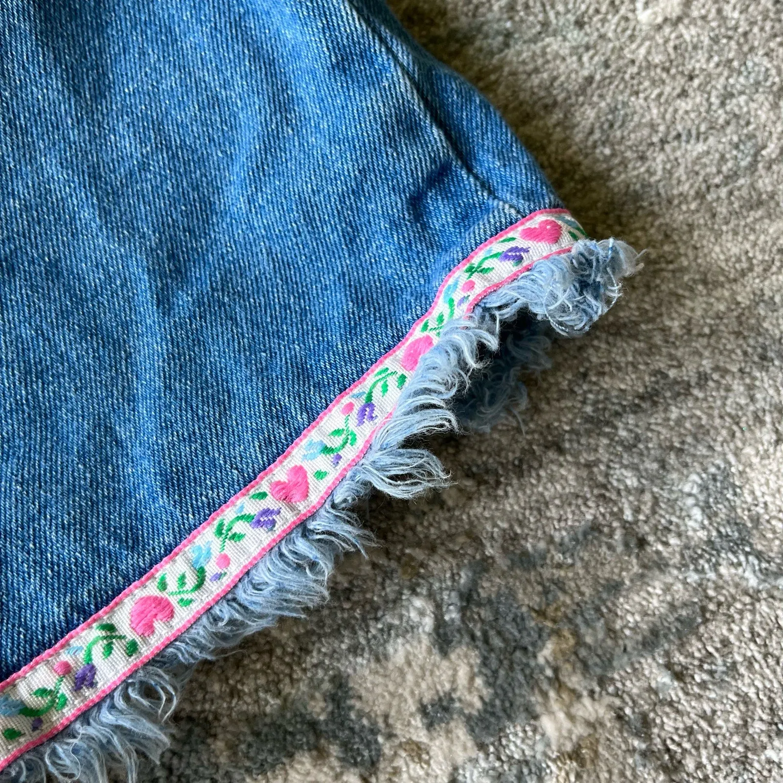 Vintage Blue Jean Ribbon Shorts 6